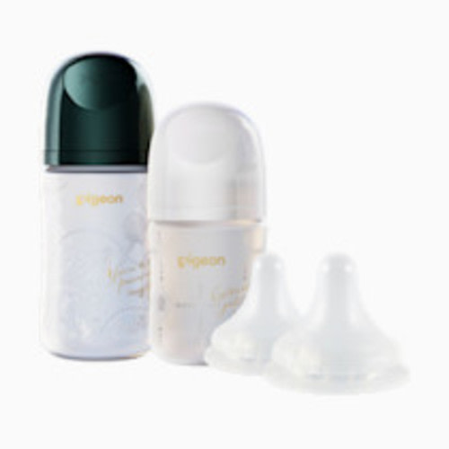 Pigeon Glass Bottle With Silicone Coating Pearl Gift Set - 2