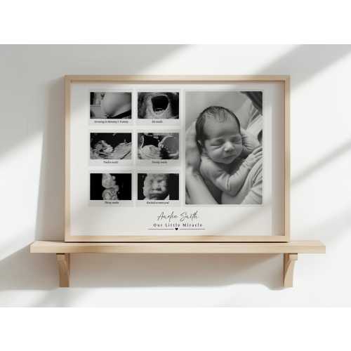 Personalized Baby Scan Ultrasound Photo Print: Pregnancy Keepsake