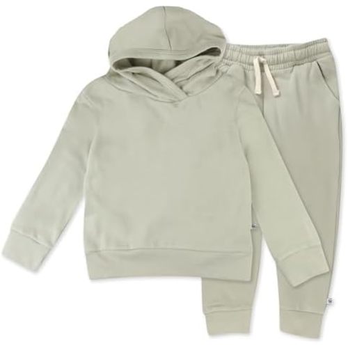 HonestBaby Light Weight Hoodie & Sweatpant Set 100% Organic Cotton for Toddler, Baby Boys, Girls