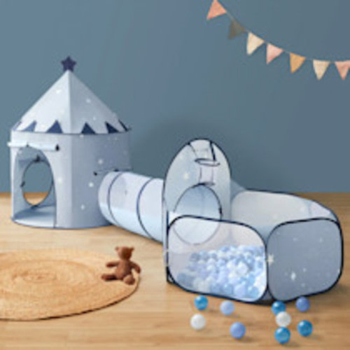 Tiny Land Compact Adventure 3-in-1 Play Tunnel - Blue