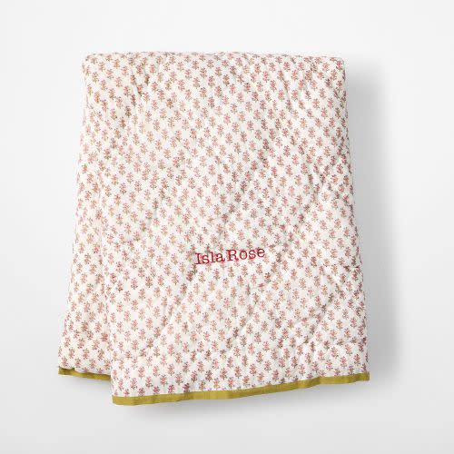 Block Print Quilted Blanket