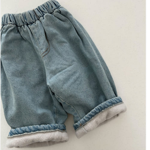 Toddler W25 Fleece Lined Pull-on Denim Pants (4m-6y) - Denim | AT NOON STORE