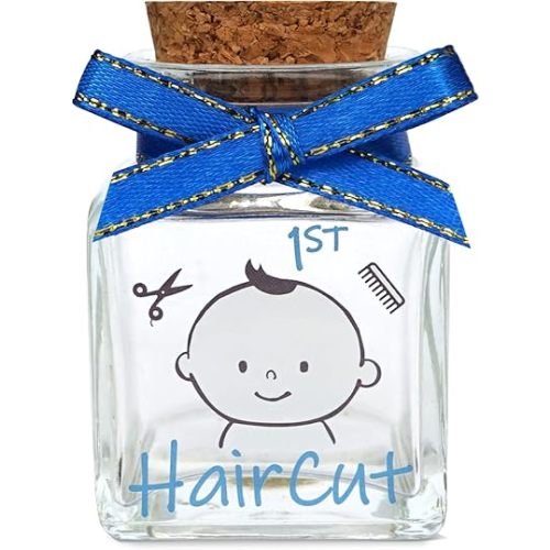 First Haircut Keepsake Holder, First Curl Keepsake Box for Kids Baby Keepsake Box Baby Shower for Babies to Keep The Childhood Memory - Boy