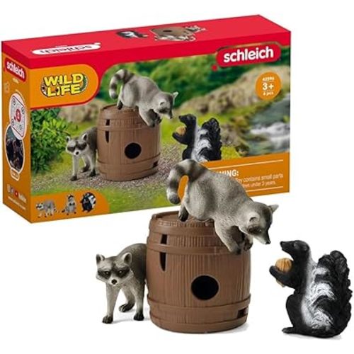Schleich Wild Life, 5-Piece Playset, Animal Toys for Boys and Girls 3-8 Years Old, Nutty Mischief, Ages 3+