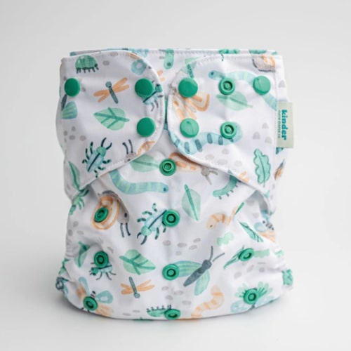 Animals and Insects: Essentials Pocket Cloth Diaper with Athletic Wicking Jersey, Grows with your Baby