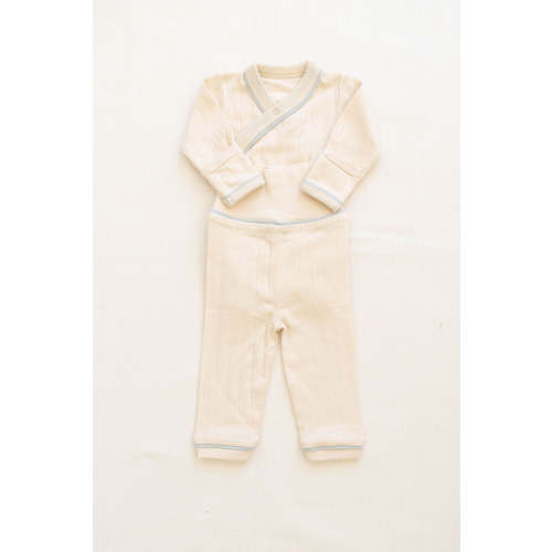 wrap onesie + pant set | pointelle - milk and powder – New Grain Goods