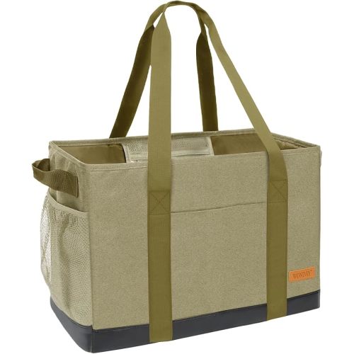 WONDAY Extra Large Utility Tote Bag - Standing Reusable Grocery Bag with Handle
