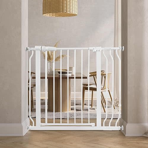 BalanceFrom Walk Thru Safety Gate for Baby and Pets, Doorways, Stairways, Hallways, Fits 29.1-38.5 Inch Openings, 36 Inch Height, Graphite