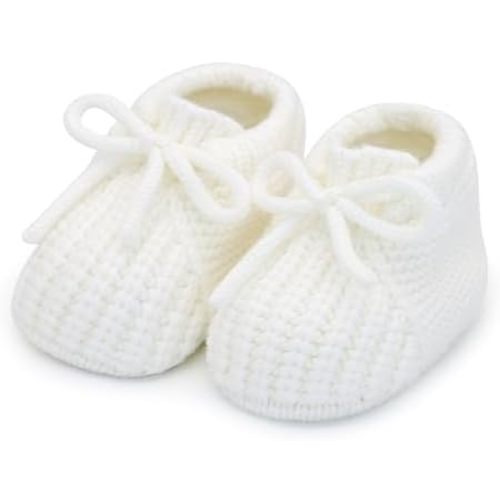 Baby Girl Booties Newborn Knit Crib Shoes Infant Bunny Booties New Born Boy First Walking Shoes Cozy Warm