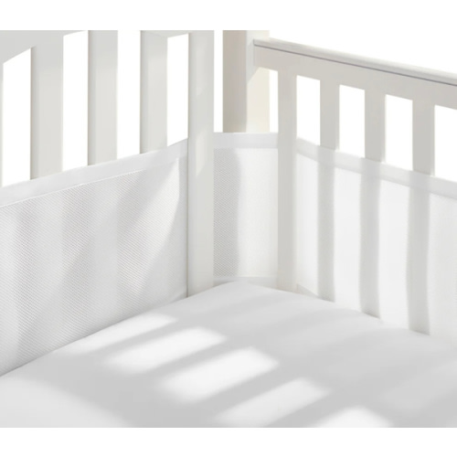 HALO Breathable Mesh Crib Liner for Full Sized Crib in White
