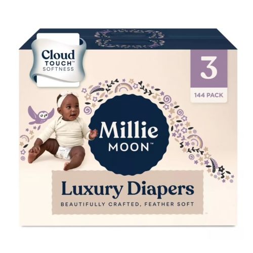 Millie-Moon Luxury Diapers, Size 3, 144 Count