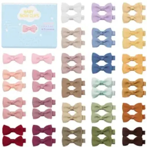 50 Pcs Fully Lined Hair Bows Hairpins, 2' Hair Bows Clips Hair Accessories in Pairs - TikTok Shop