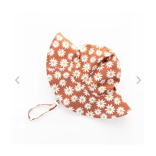 Ginger Daisy Sunhat UPF 50+ with Adjustable Breakaway Strap - Huggalugs