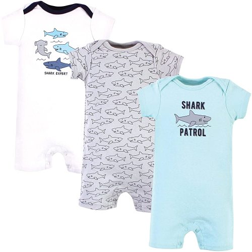 0-3M Hudson Baby Unisex Cotton Rompers