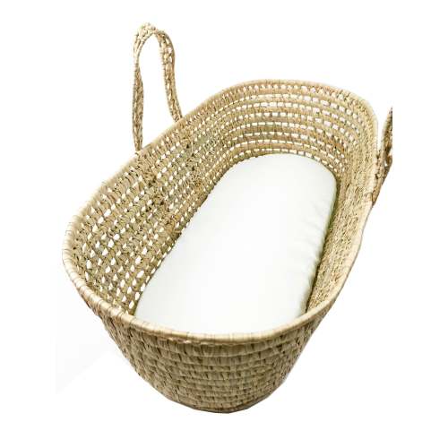 White Organic Cotton - Custom Fitted Sheet – Baby Moses Basket