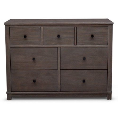 Simmons Kids' Monterey 7 Drawer Dresser with Interlocking Drawers, Color: Rustic Gray  - Out of Stock