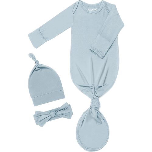 Baby Gowns 0-3 Months Soft Viscose Sleepers For Boy Girl, Breathable Newborn Sleepers With Mitten Cuffs