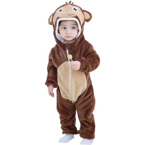 Dream cosplay Unisex Baby Costume,Baby Flannel Animal Halloween Home Clothing
