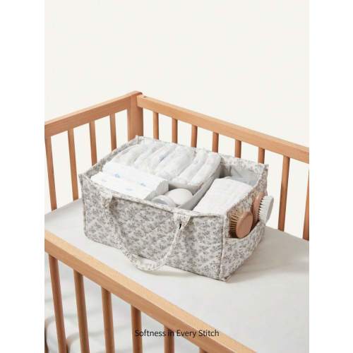 Cozy Pixies 1pc Portable Multifunctional Mummy Bag, Can Be Used As Baby Room Organizer, Diaper & Tissue Holder, Floral Storage Basket Love Valentine | SHEIN USA