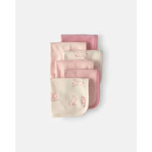 Baby Girl 6-Pack Bunny Terry Washcloths - Pink | Carter's