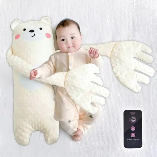 Baby Patter Patting Soother Pillow for Baby Startle Prevention Toddler Toys with Remote Control Nursery Decor Animal Shape