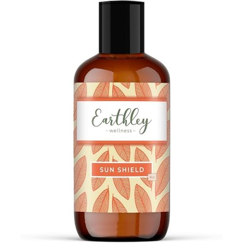 Earthley Wellness Sun Shield, Moisturizing Botanical Sun Care, Nourishes and Supports Skin Health (8oz)