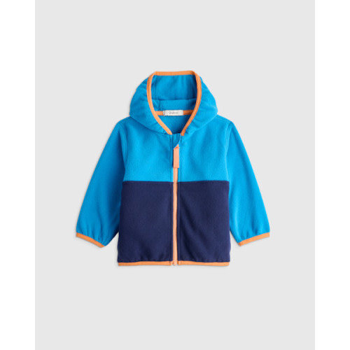 Kids Microfleece Cozy Jacket - Baby in Turquoise/Navy