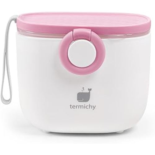 Termichy Baby Formula Dispenser, Portable Milk Powder Dispenser Container with Carry Handle and Scoop for Travel Outdoor Activities with Baby Infant, 8.8OZ, 0.55LB, 250g (Baby Pink)