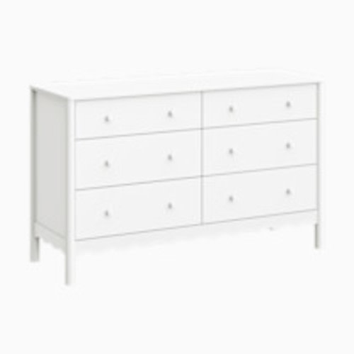babyletto Swell 6-Drawer Wide Assembled Dresser - White