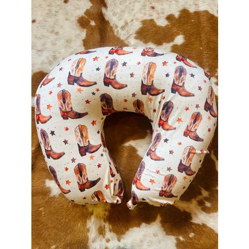 Cowboy boot baby boppy pillow cover