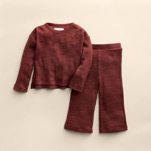 Baby & Toddler Girl Little Co. by Lauren Conrad 2-Piece Relaxed Top & Wide Leg Pants Set