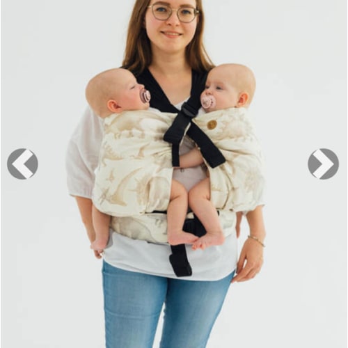 LennyTwin Carrier, Standard Size, jacquard weave 100% cotton - JURASSIC PARK - ICE DESERT