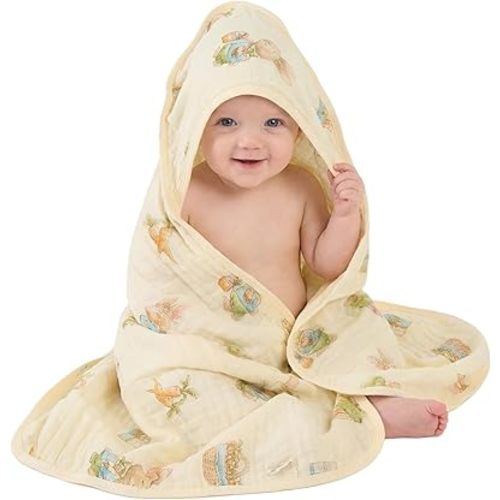 Ultra-Soft Muslin Baby Towel - 32 x 32 Inches, Ideal for Bath & Beach, Suitable for Both Boys & Girls from Newborns to Toddlers
