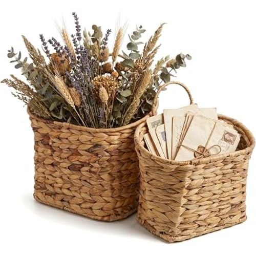 Wall Hanging Basket, Wicker Storage Baskets for Entryway