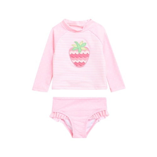 Strawberry Two-Piece Rashgaurd Swimsuit