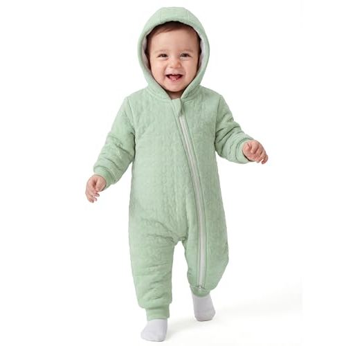 Unnivoll Baby Winter Clothes Cotton Baby Snowsuit for Boys Girls Long Sleeve Onesie Hooded Romper Newborn Jumpsuit Outfits