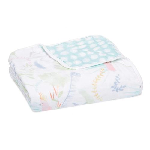 aden + anais Essentials Dream Blanket, Muslin Baby Blankets for Girls & Boys, Ideal Lightweight Newborn Nursery & Crib Blanket, Unisex Toddler & Infant Bedding, Shower & Registry Gift, Tropicalia