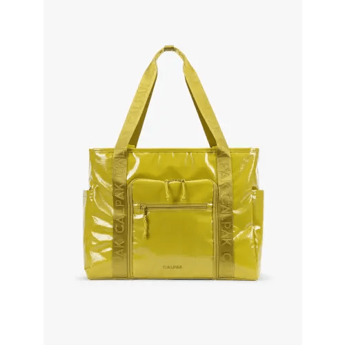 Terra 35L Water Resistant Zip Tote Bag | CALPAK in the color Wasabi