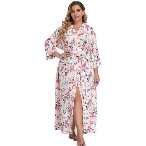 Super Shopping-zone Women's Plus Size Long Robes Kimonos Plus Size Maternity Robes Delivery Robes Sleepwear