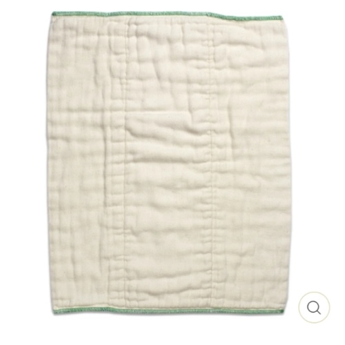 Cloth-eez Prefold Diapers - Organic Natural Unbleached - Extra Large (for use as burp cloths and changing pads)