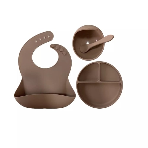 Silicone 4 pcs Feeding Set ( Clay )