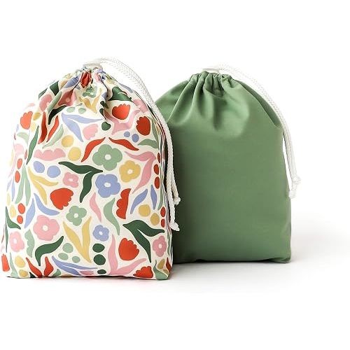 Esembly Ditty Bag Duo, Wet Bags, Jurassic Garden + Aloe 2-Pack