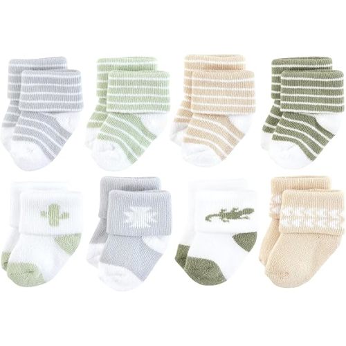Hudson Baby baby-girls Cotton Rich Newborn and Terry Socks