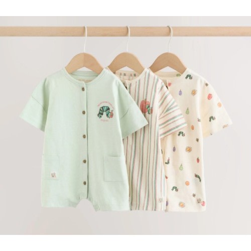 The Very Hungry Caterpillar License Jersey Baby Rompers 3 Pack from Next USA