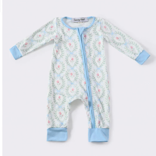 Rose Print Boy Romper