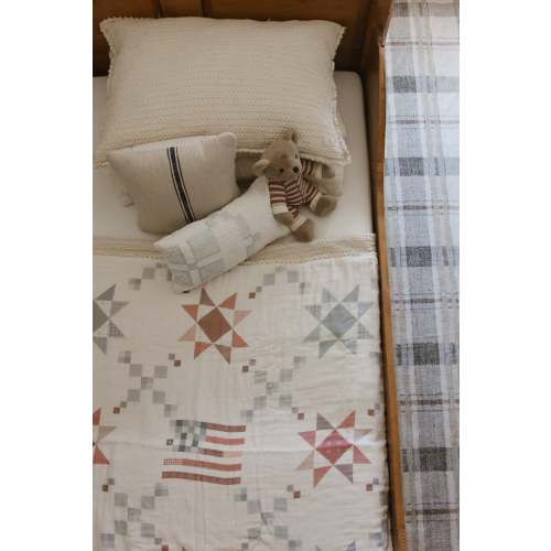 Vintage American Flag Quilt 6 Layer Gauze Blanket