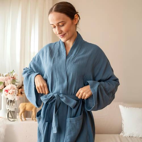 Indigo Blue Robe size S/M