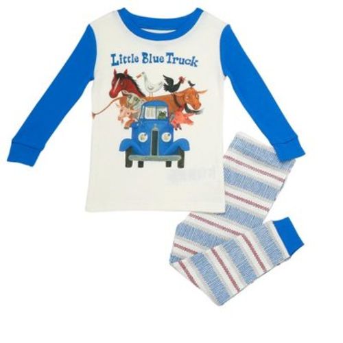 Little Blue Truck Snug Fit Kids Pajamas, Blue Stripe Print, 3T