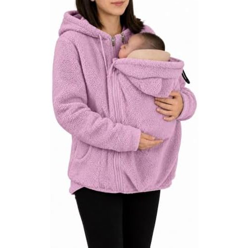 Little Snug Fleece Baby Carrier Sweater Hoodie for Mom Pouch Carrying