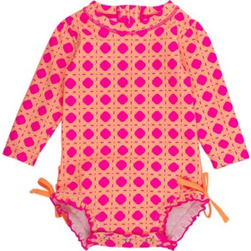 Baby Girls Long Sleeve UPF50+ One Piece Rash Guard, 3-6M